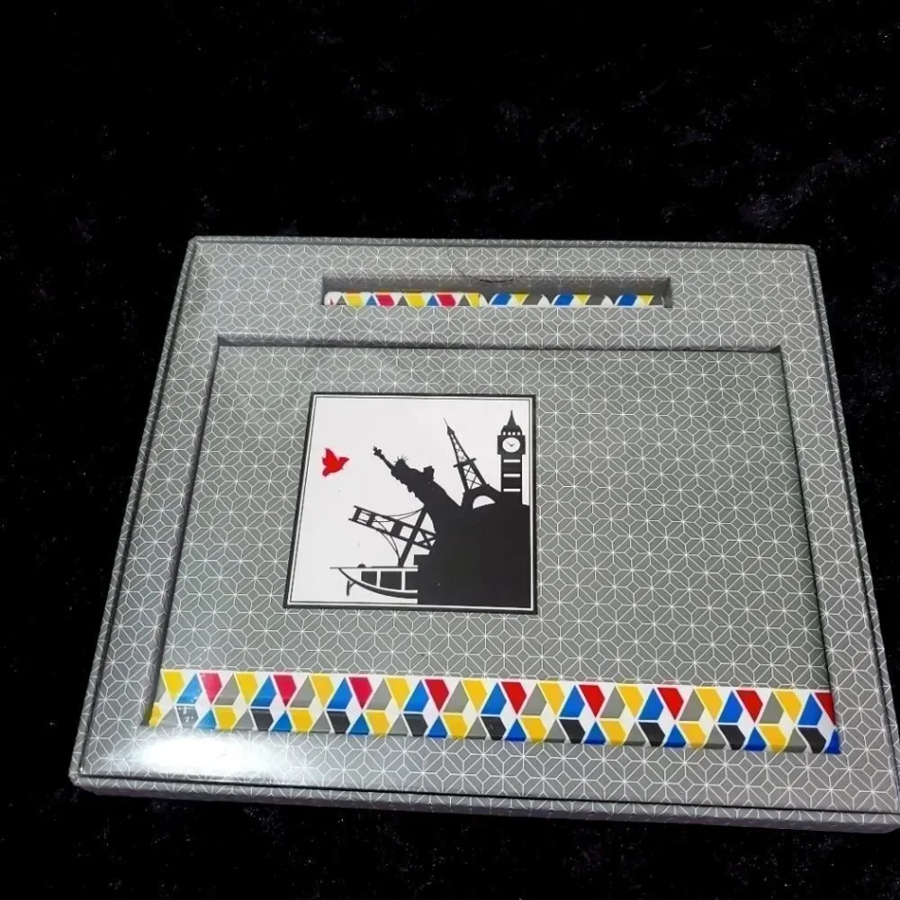 Divoga Journal and Pen Set Gray‎ Geometric Global Landmark Silhouette 96 Sheets